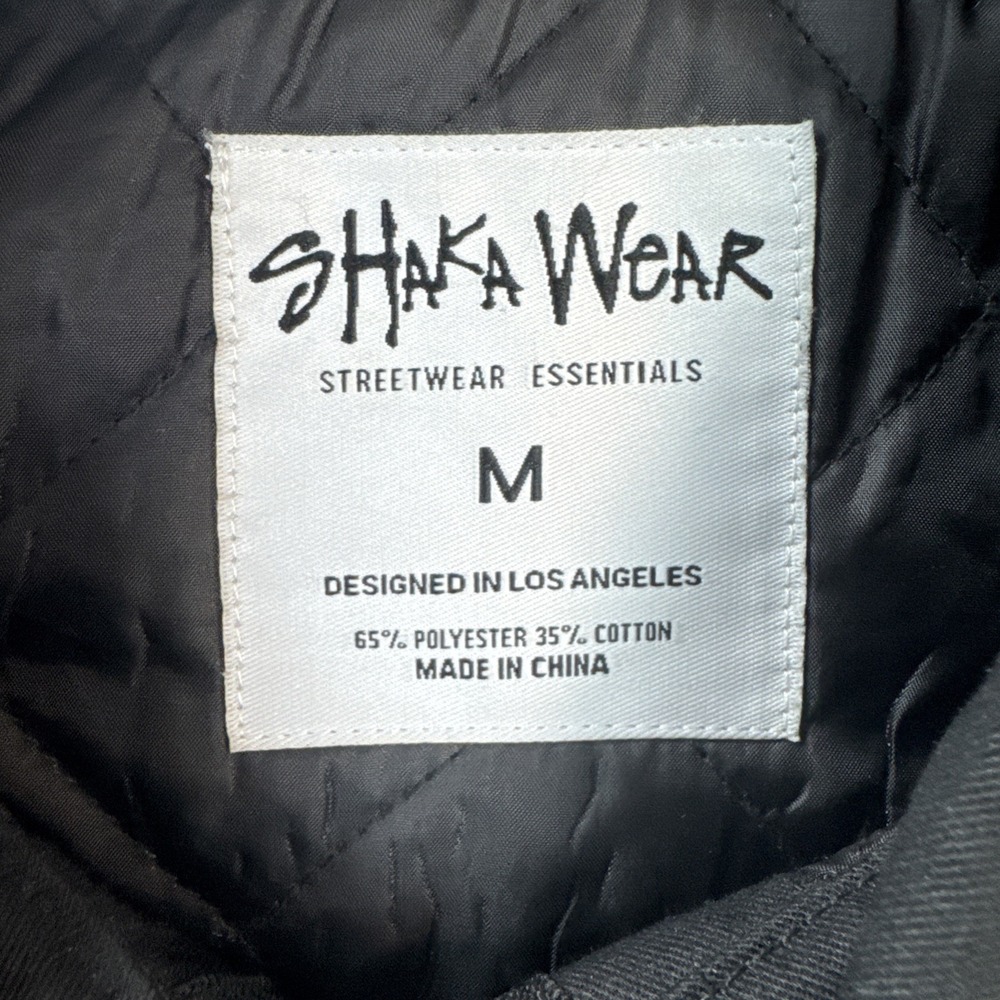 (534) Shaka Wear Work Jacket Mens M Black Private Motors Quilted - Picture 15 of 16